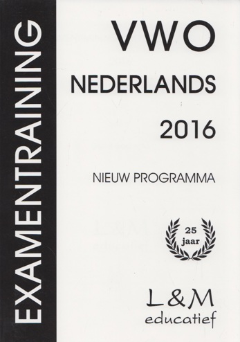 9789054893783 - Examentraining vwo nederlands 2016
