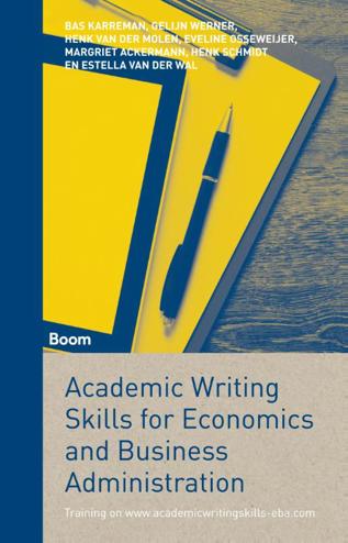 9789058758095 - Academic writing skills for economics and business administration,