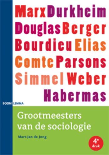 9789059317291 - Grootmeesters van de sociologie