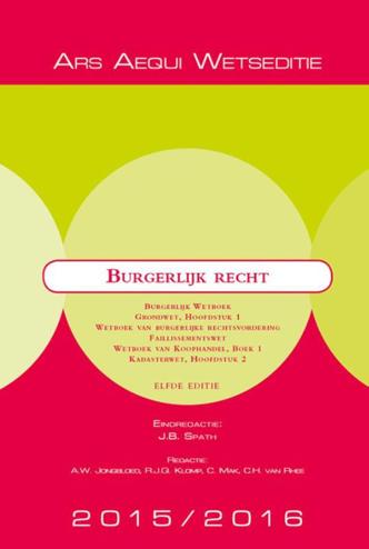 9789069166278 - Burgerlijk recht 2015/2016