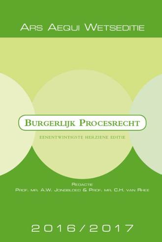 9789069167572 - Burgerlijk Procesrecht 2016-2017