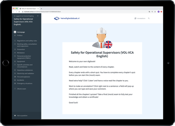 9789079007998 - Safety for operational supervisors (VOL-VCA Engl) e-learning