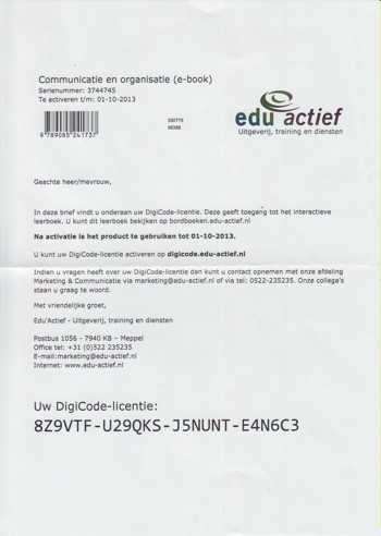 9789085241737 - (ECK) Communicatie en organisatie mz en pw saw 3&4 e-book