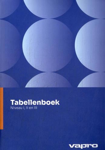 9789086303830 - Tabellenboek niveau I, II en III (830125)