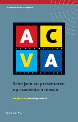 9789086593330 - Acva schrijven en presenteren op academisch niveau
