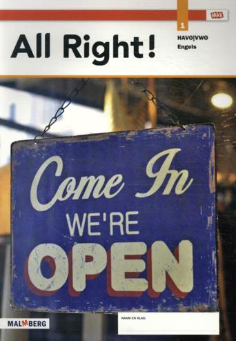 9789402064384 - All Right! - MAX - leerwerkboek 1 havo/vwo 2020
