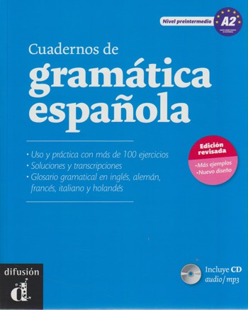 9789460300370 - Cuadernos de gramática española A2 libro + descarga MP3