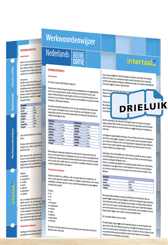 9789462931763 - Werkwoordenwijzer Nederlands - nieuwe editie uitklapkaart