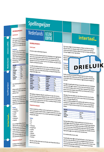 9789462931770 - Spellingwijzer Nederlands - nieuwe editie uitklapkaart