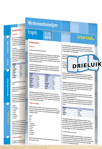9789462934559 - Werkwoordenwijzer Engels - nieuwe editie uitklapkaart