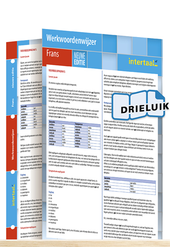 9789462934573 - Werkwoordenwijzer Frans - nieuwe editie uitklapkaart