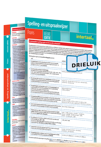9789462937239 - Spelling- en uitspraakwijzer Frans - nieuwe editie uitklapkaart