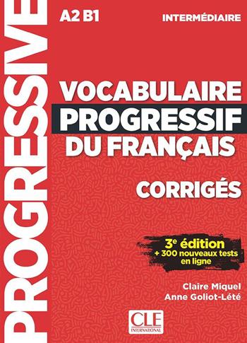 9789462939363 - Vocabulaire progressif du français - Niveau intermédiaire - 3ème édition corrigés