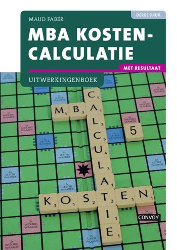 9789463170895 - MBA kostencalculatie met resultaten Uitwerkingenboek