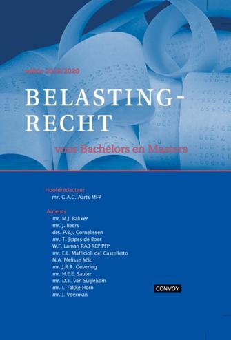 9789463171687 - Belastingrecht voor Bachelors en Masters Theorieboek 2019-2020