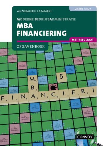 9789463172851 - MBA Financiering met resultaat Opgavenboek
