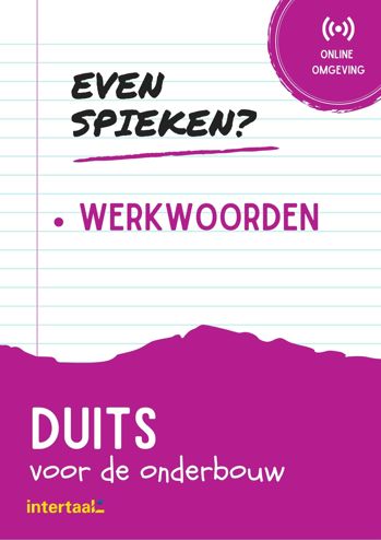 9789463923460 - Even Spieken - Werkwoorden Duits voor de onderbouw