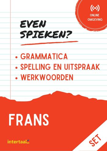 9789463923583 - Even Spieken - Frans grammatica, spelling, uitspraak, werkwoorden en woordenschat (set)