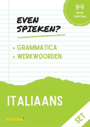 9789463923699 - Even Spieken - Italiaans grammatica en werkwoorden (set)