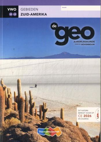 9789464881806 - De Geo LRN-line in Learnbeat + boek vwo Zuid-Amerika (CE 2026 e.v.) 4-jaar afname