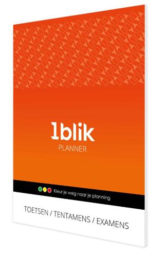 9789490245177 - 1blik Planner toetsen tentamens en examens