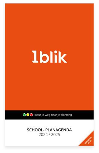 9789490245283 - 1blik schoolagenda 2024-2025 (weekeditie zondag t/m zaterdag)