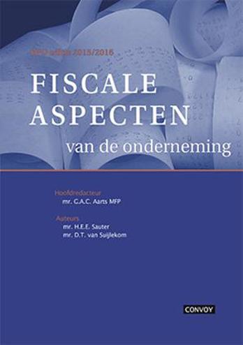 9789491725623 - Fiscale Aspecten van de Onderneming 2015-2016