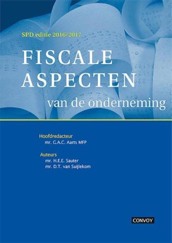 9789491725715 - Fiscale aspecten van de onderneming SPD editie 2016-2017