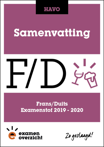 9789492981127 - Samenvatting Examenstof Frans en Duits HAVO 2019-2020