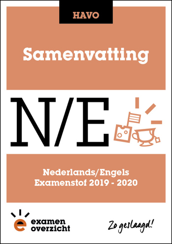 9789492981158 - Samenvatting Examenstof Nederlands en Engels HAVO 2019-2020
