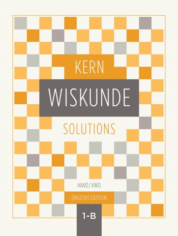 9789493224988 - KERN Wiskunde English edition 1 havo/vwo oplossingenboek deel B