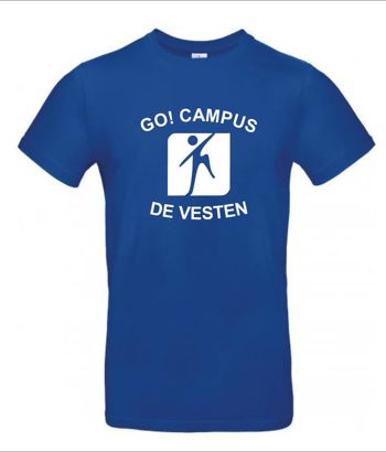 9990002095092 - Campus De Vesten LO T-shirt koningsblauw maat XS