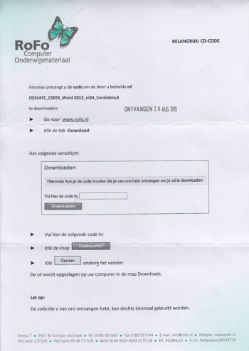 9990088925986 - Tekstverwerking word 2013 niv 3/4 cse03 curs.cd