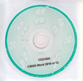 9990079526093 - Tekstverwerking word 2010 niveau 1/2 cse03 cursistencd